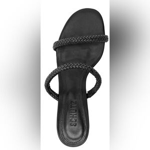 SCHUTZ Black Braided Sandals